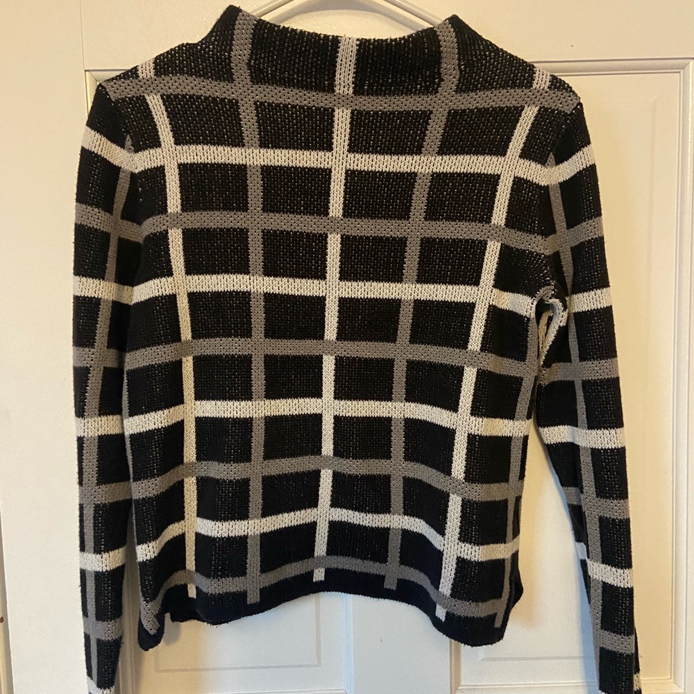 Plaid Turtleneck Sweater